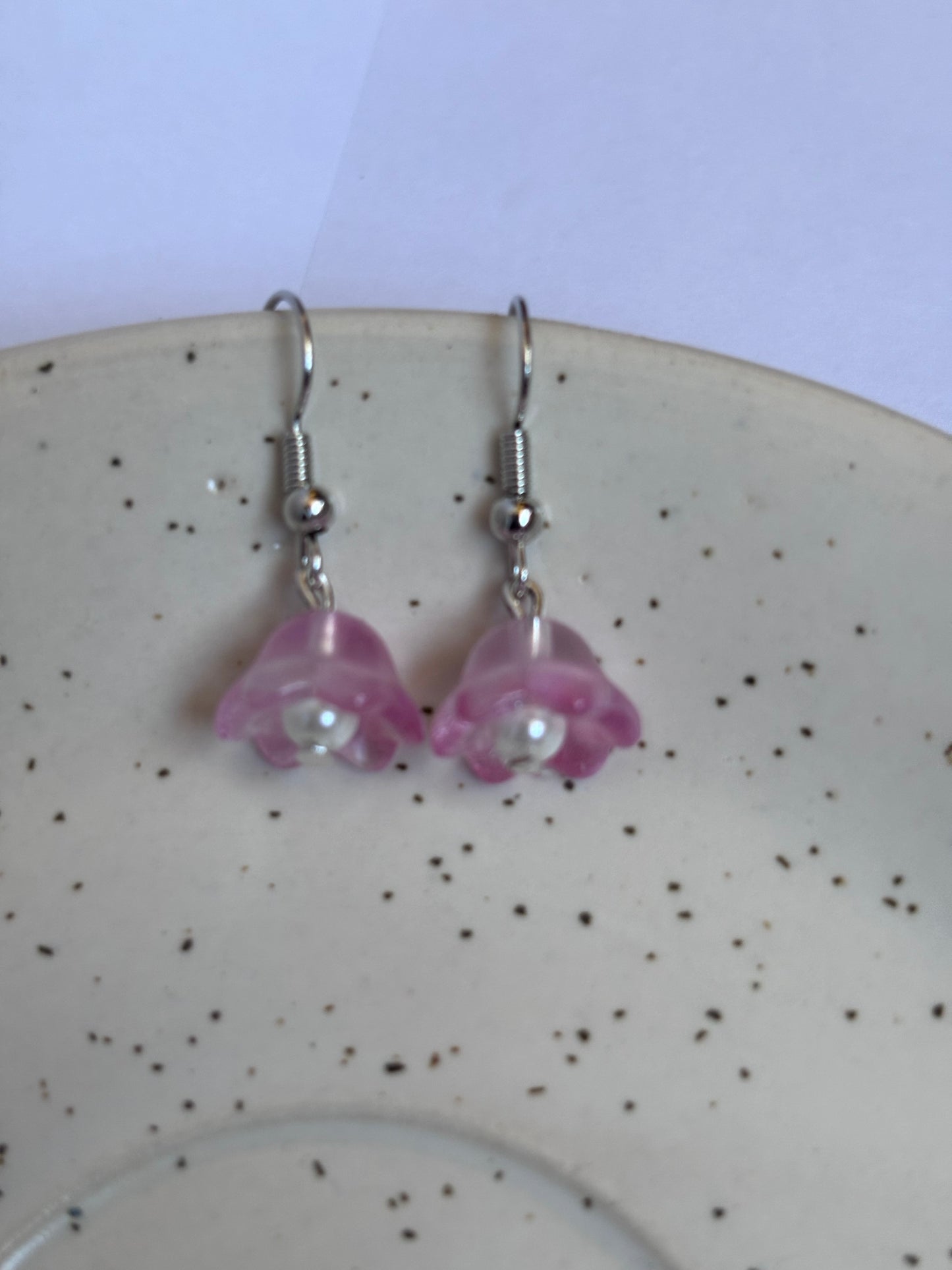 Pink flower Earrings