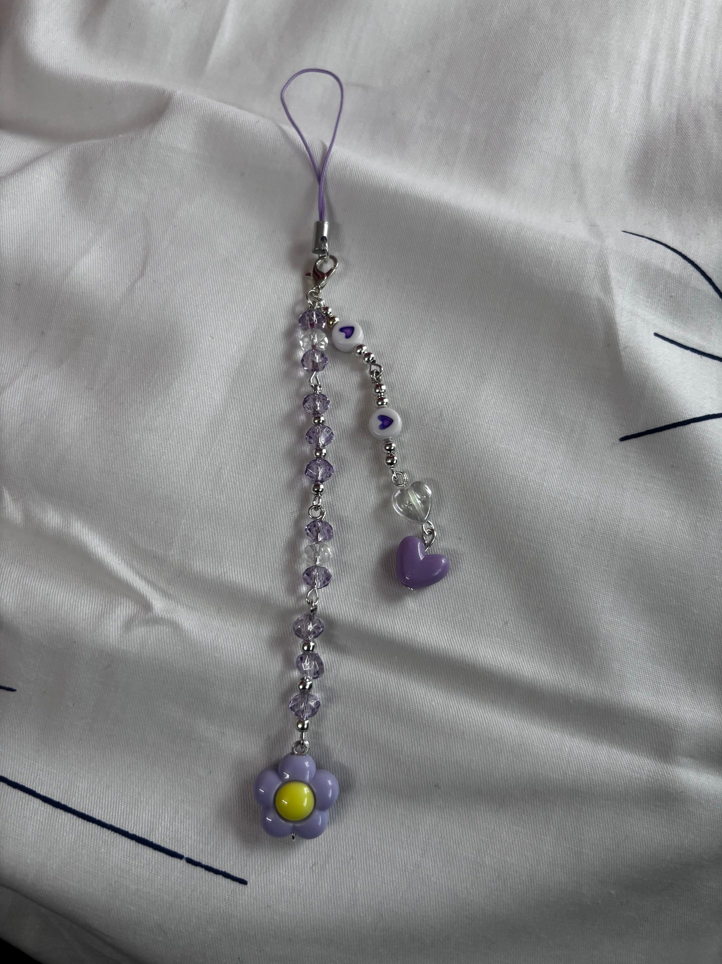 Purple phone charm