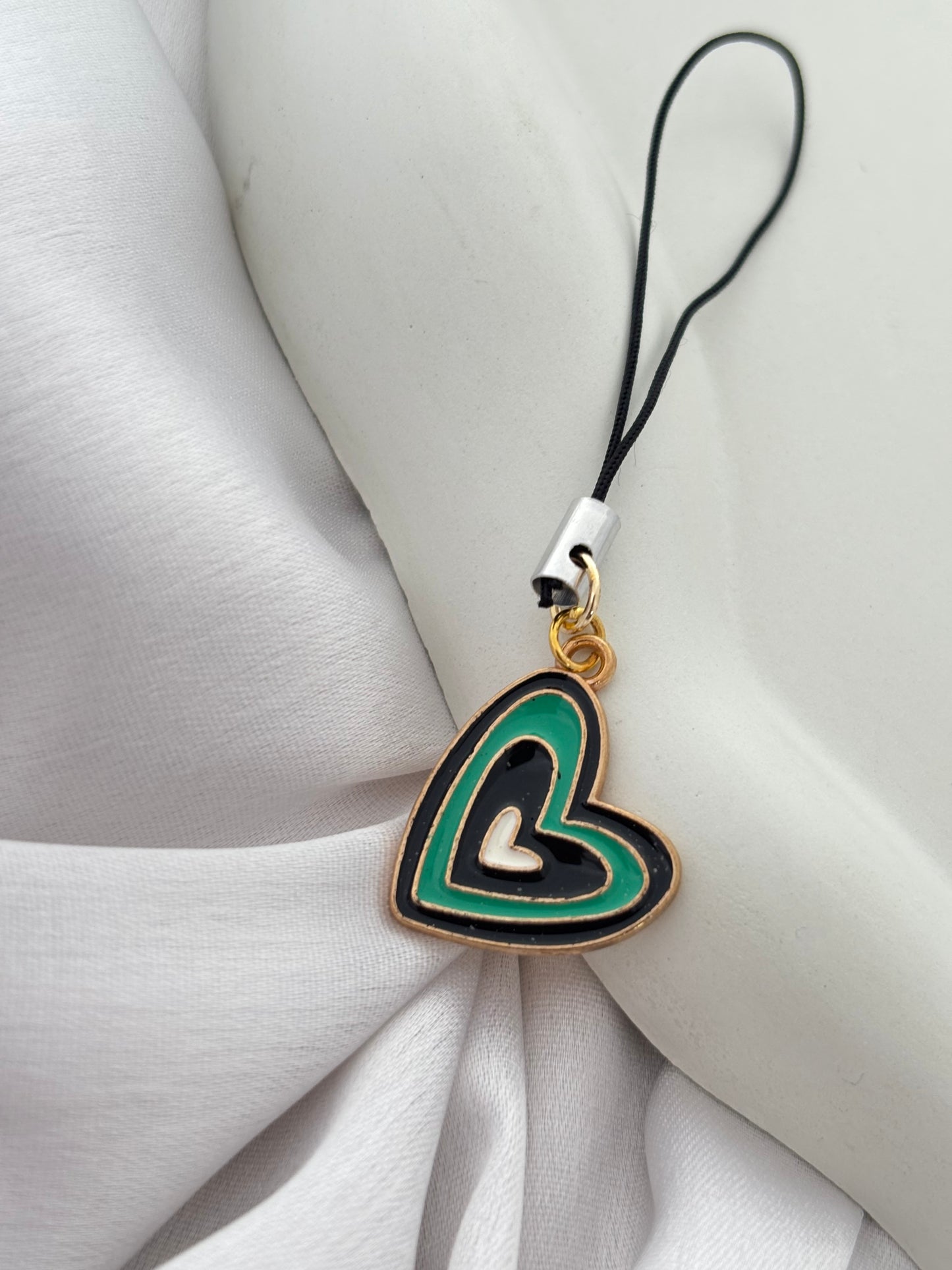 Mint Green Heart Charm for Phone and Keychain