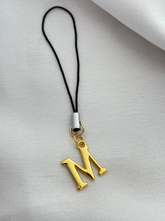 Custom  Golden Initial Phone Charm ( A-Z)