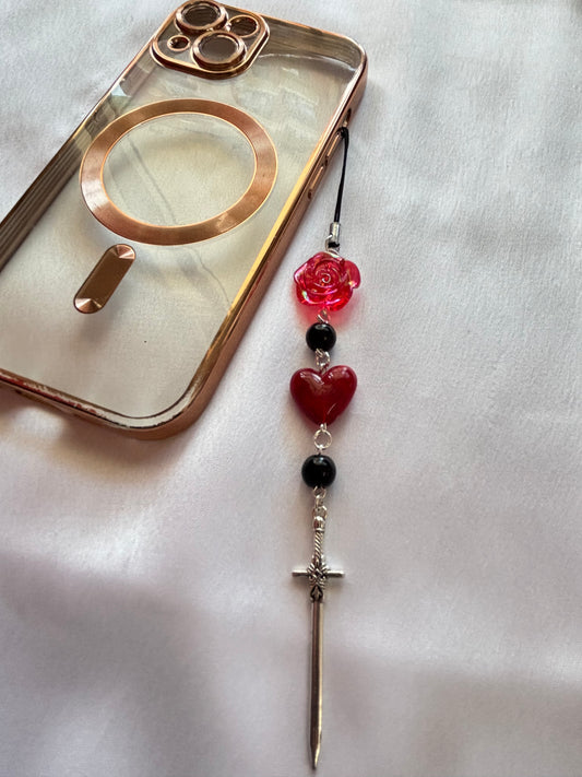 Crimson Blade Phone Charm