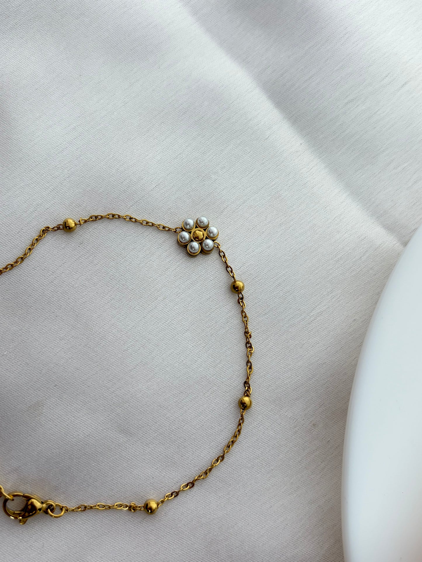 Pearl Flower Anklet