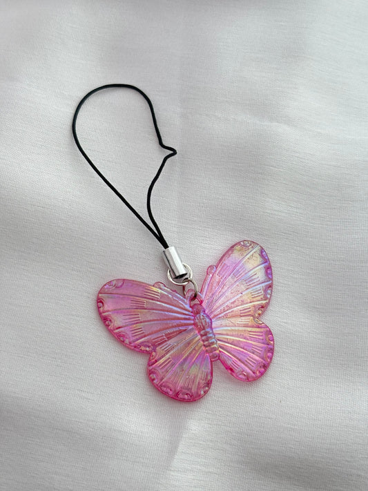 Pink Holographic Butterfly Charm 🦋💗