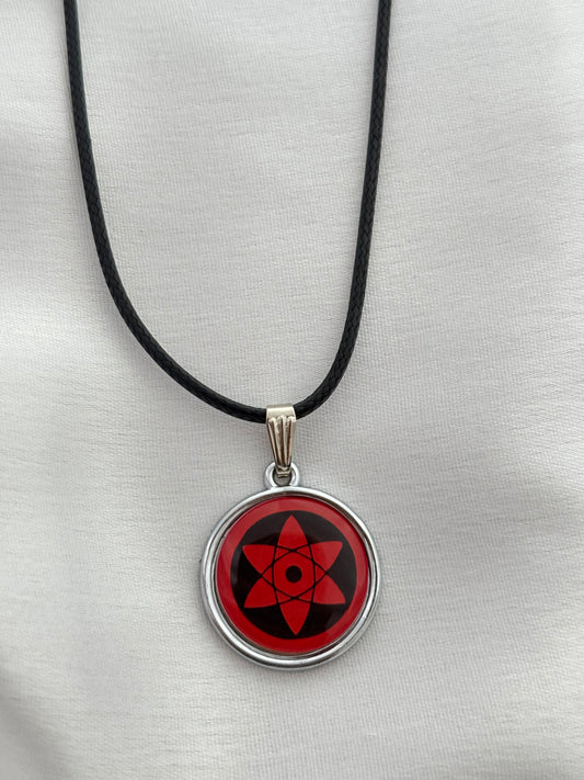 Sasuke's Mangekyou Sharingan Pendant Cord Necklace