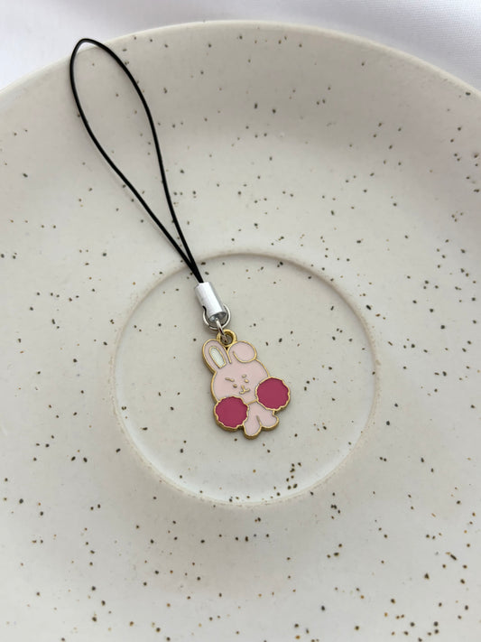 Pink Bunny Phone Charm