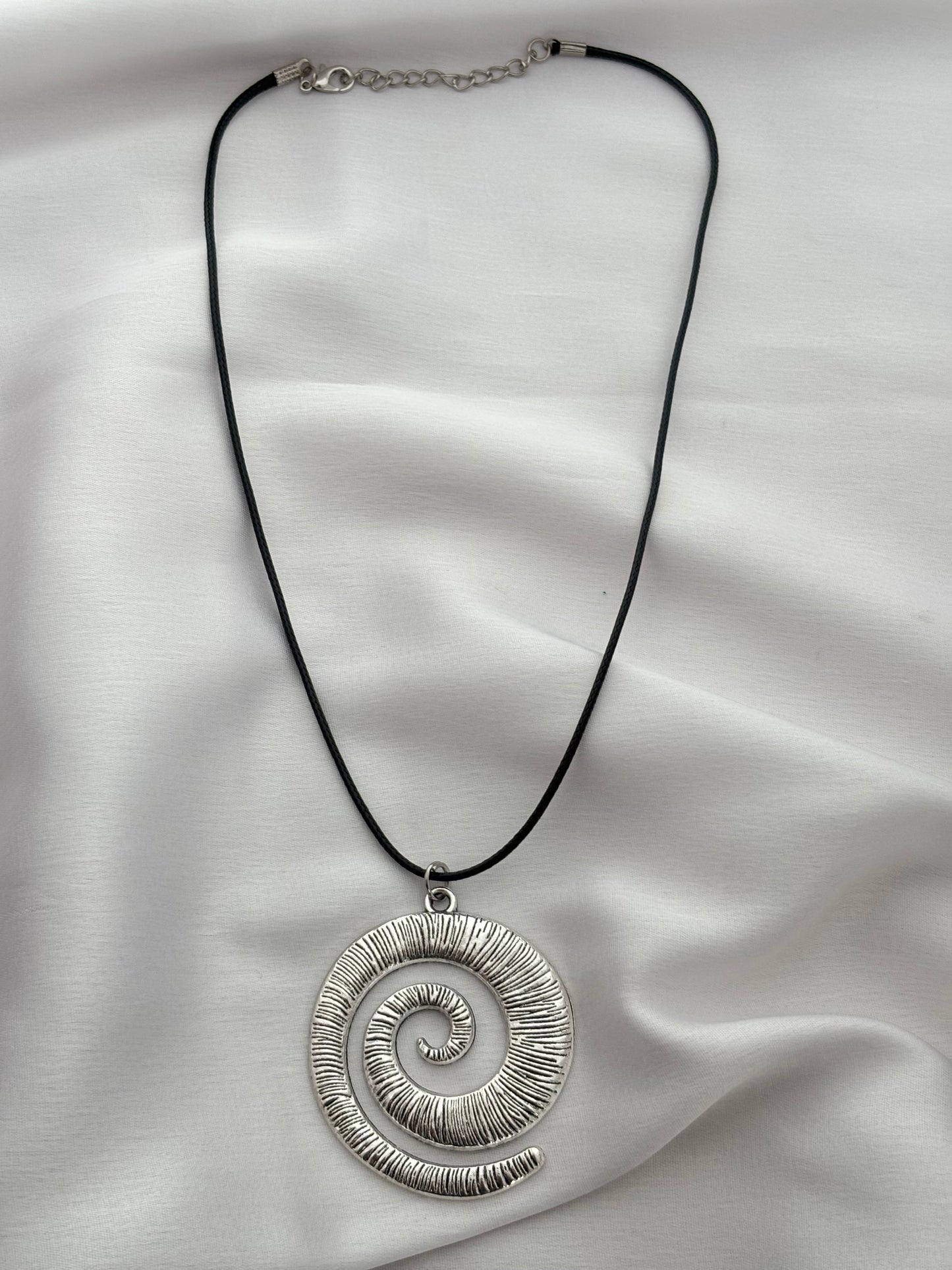 Eclipse Swirl Cord Necklace