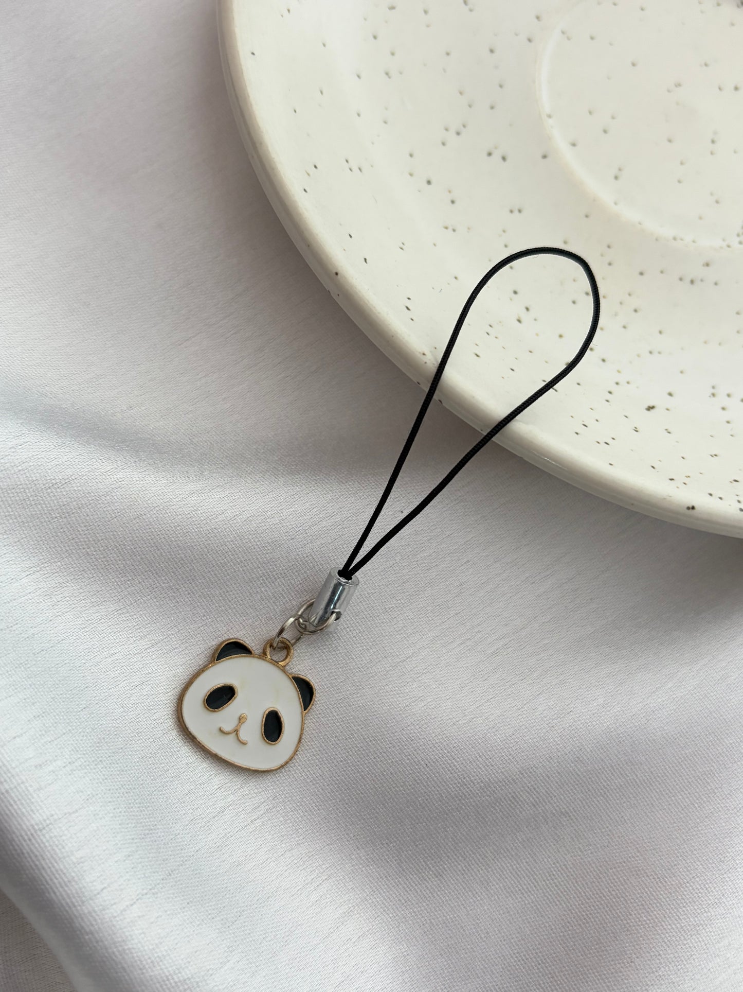 Cute Panda Face Phone Charm