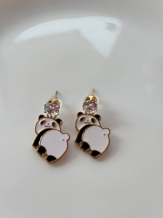 Panda earrings