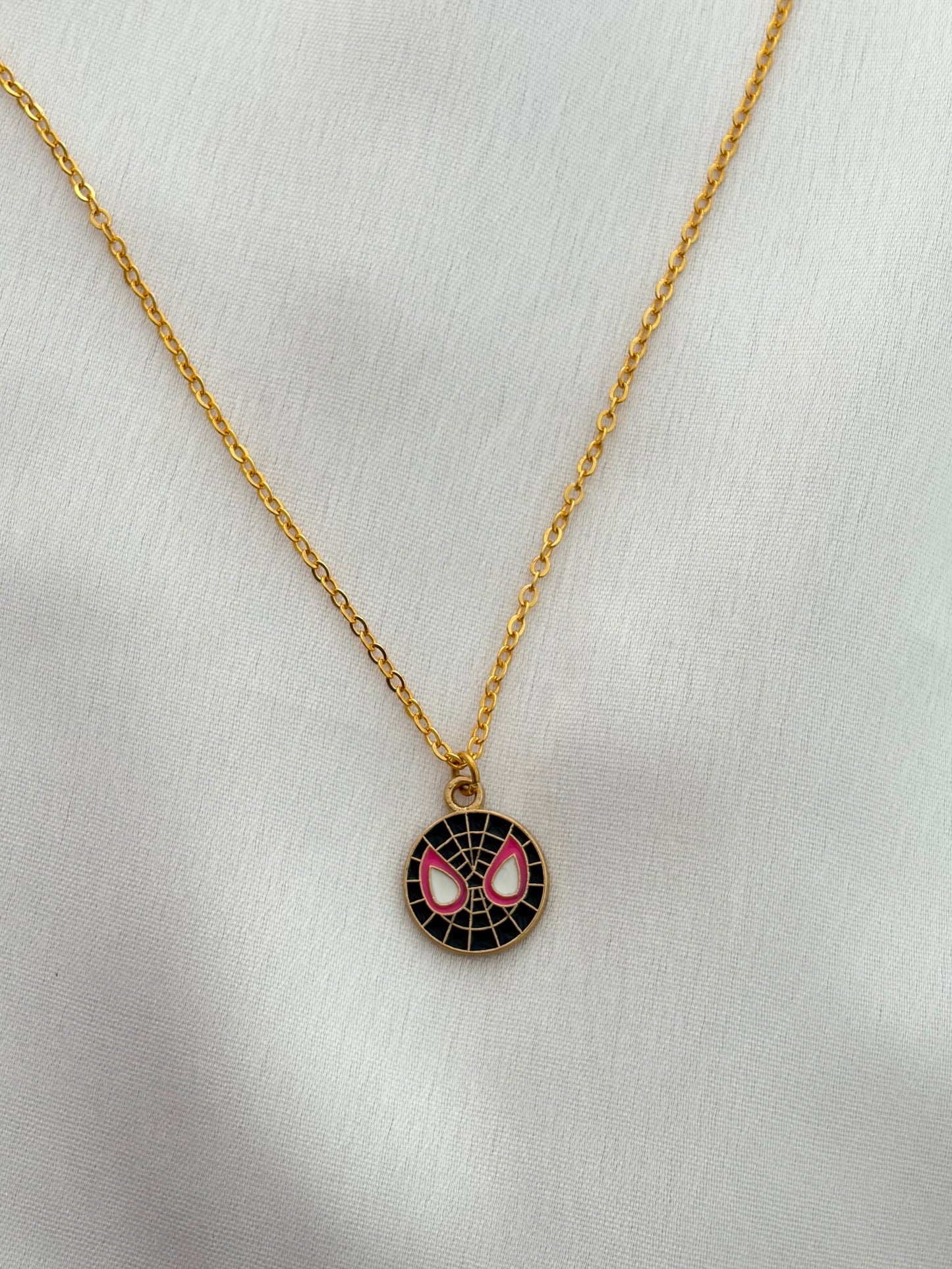 Spider-Gwen Enamel Pendant Necklace