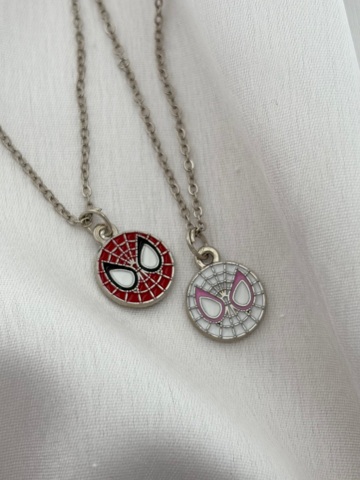 Spider-Man & Spider-Gwen Matching Couple Necklaces