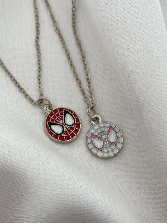 Spider-Man & Spider-Gwen Matching Couple Necklaces