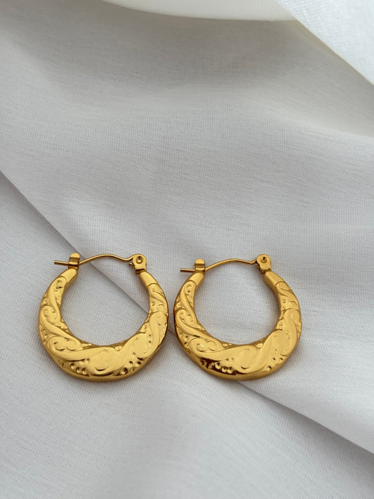 Golden Drape- Anti Tarnish Hoops!