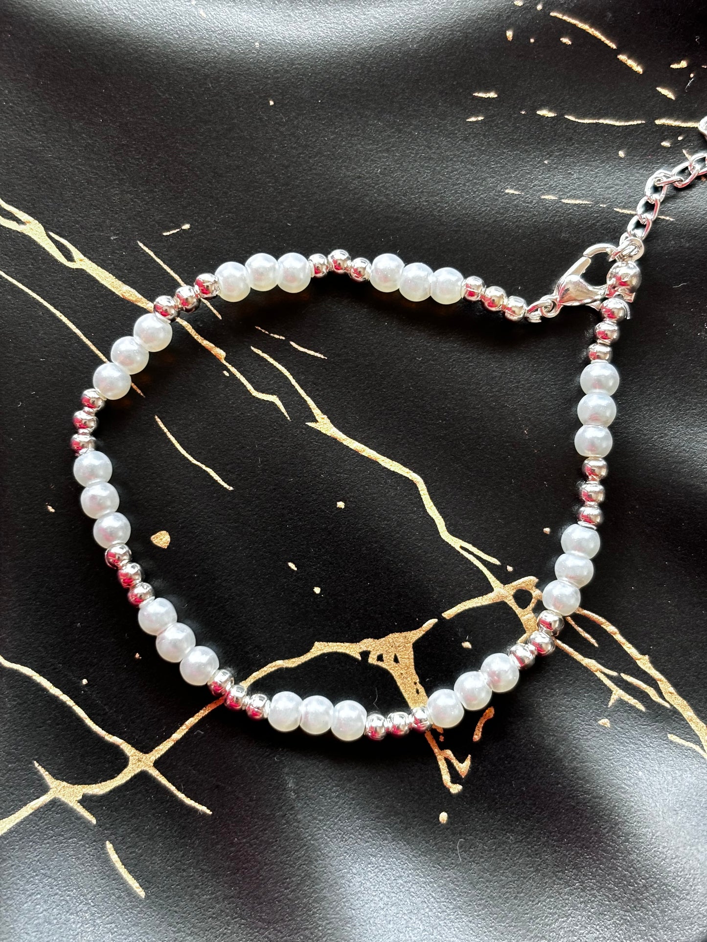 Silver Pearl Bracelet