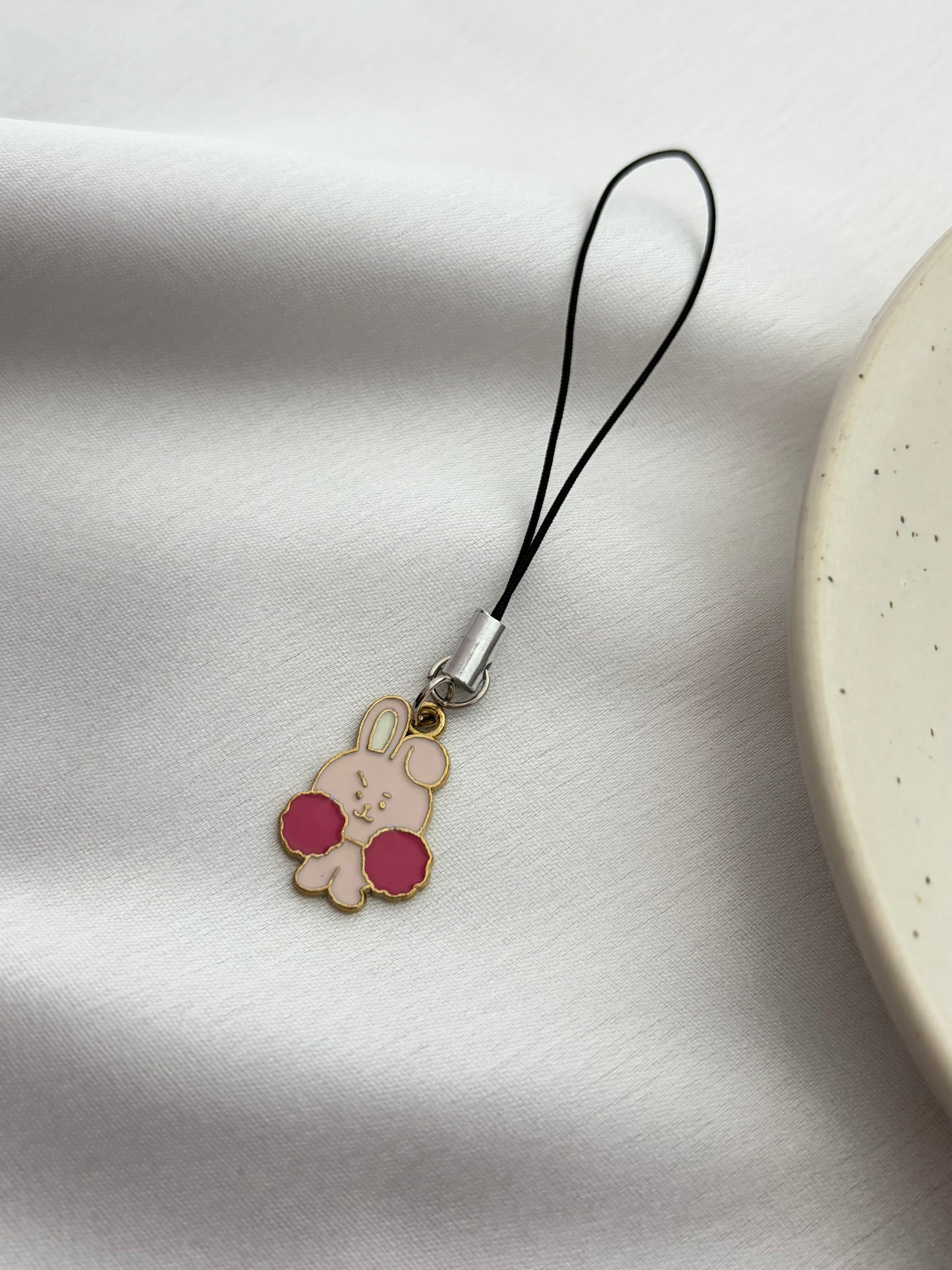 Pink Bunny Phone Charm
