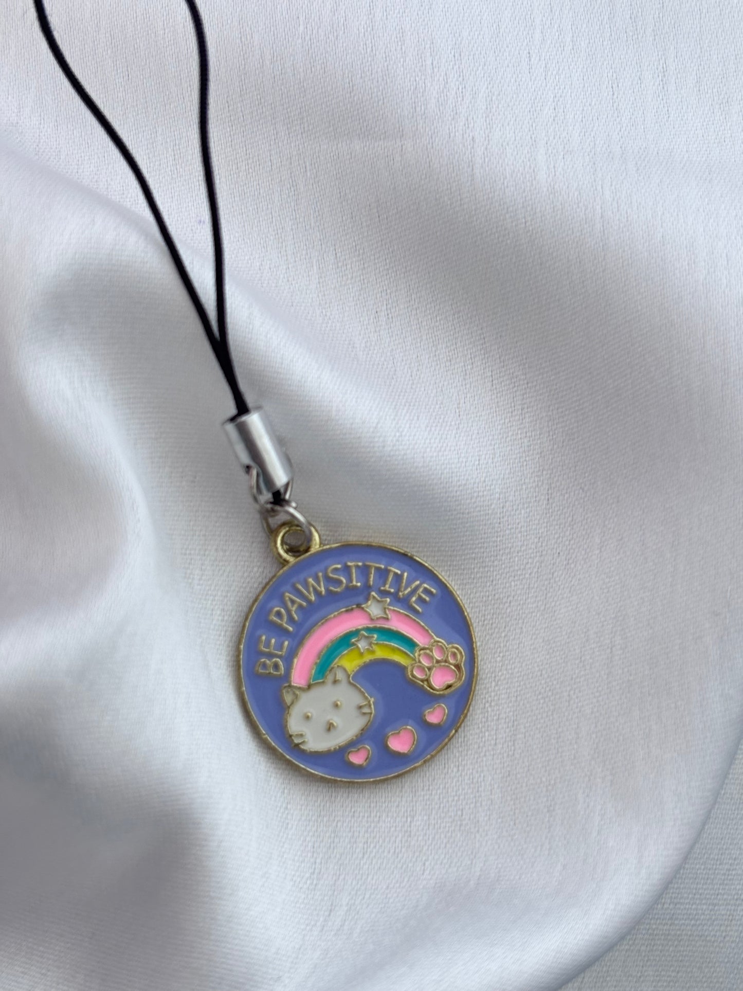 Be Pawsitive Cat Phone Charm