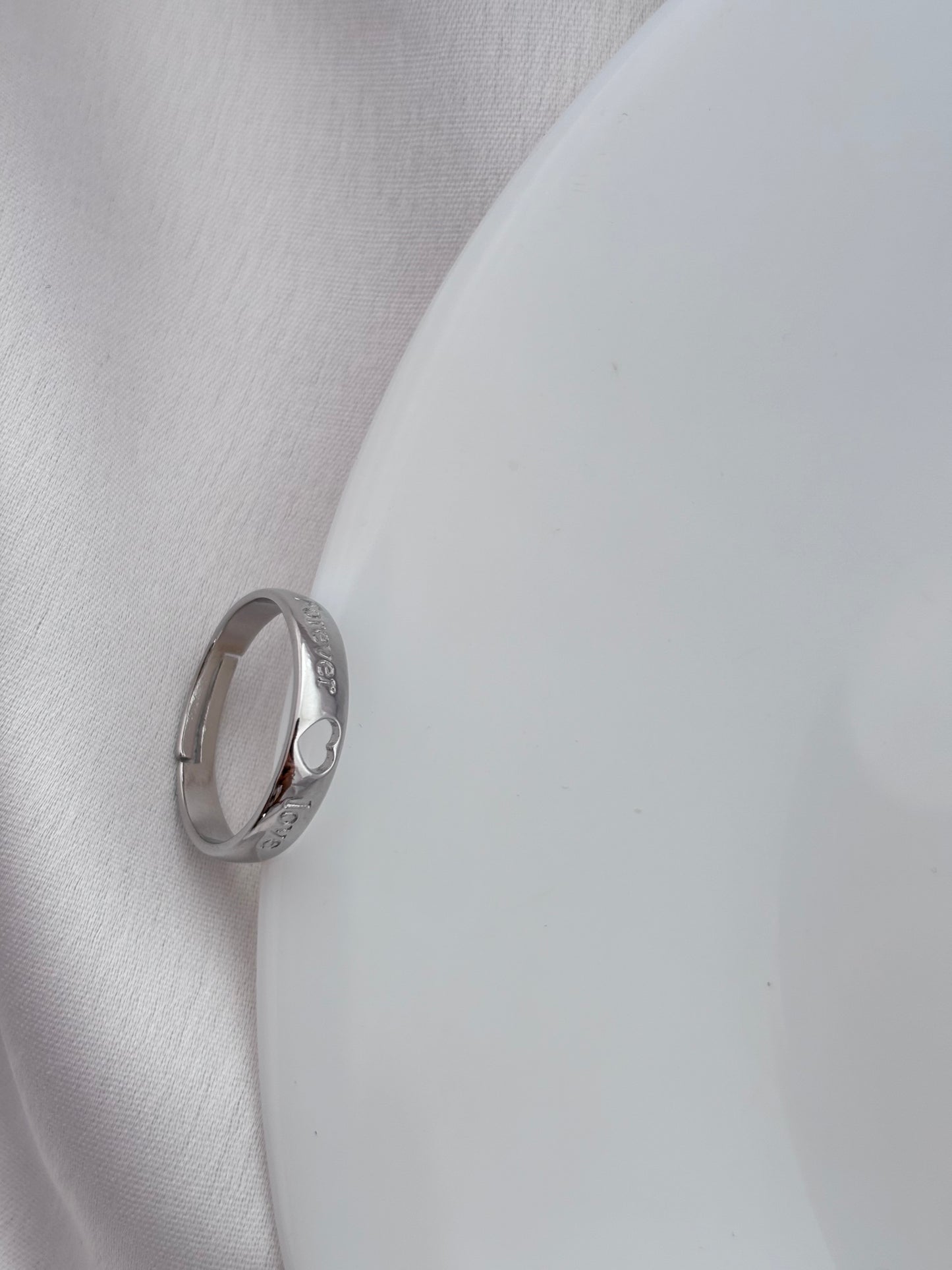 Silver Heart Promise Rings