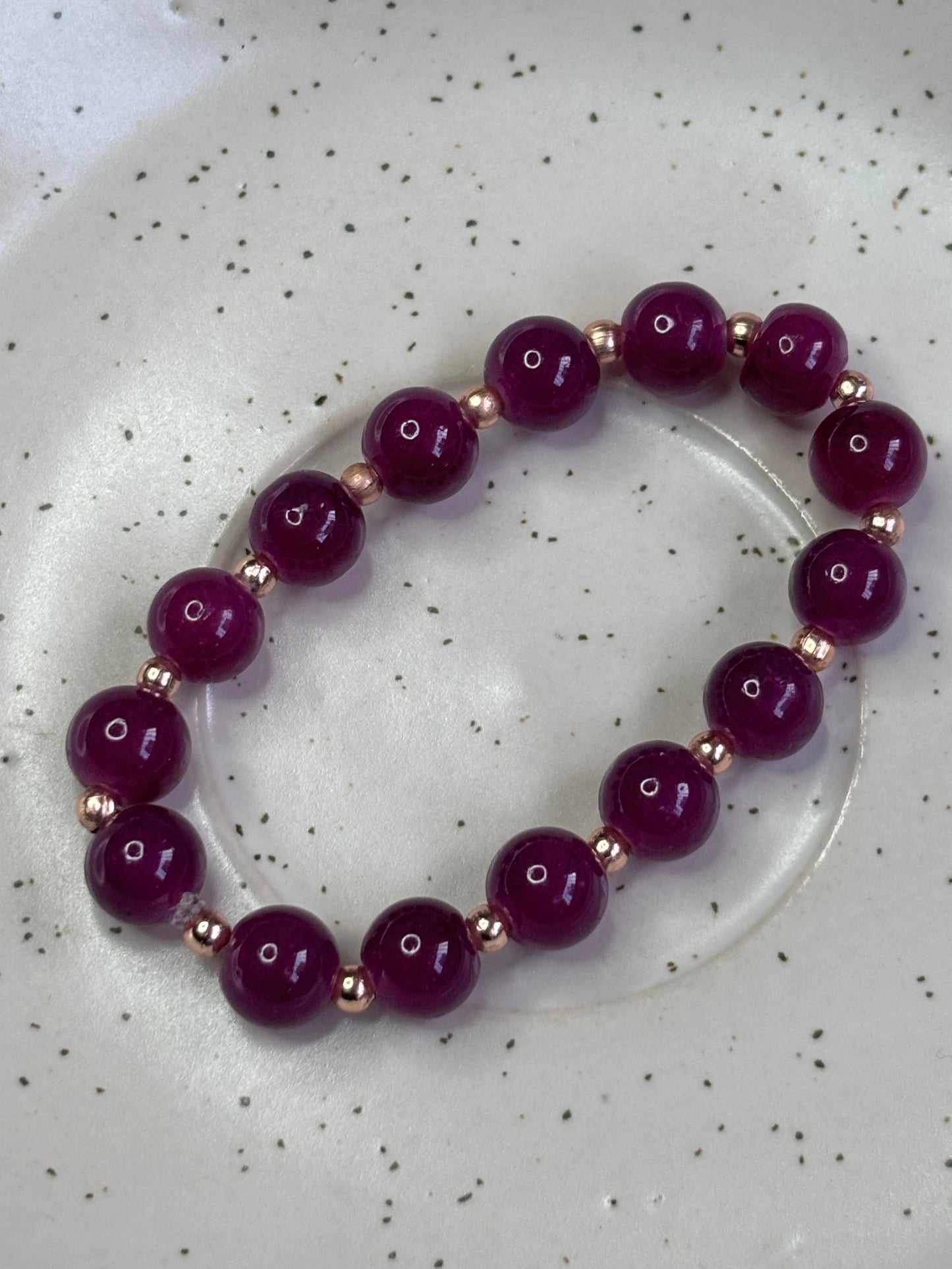 Maroon Gold Bracelet