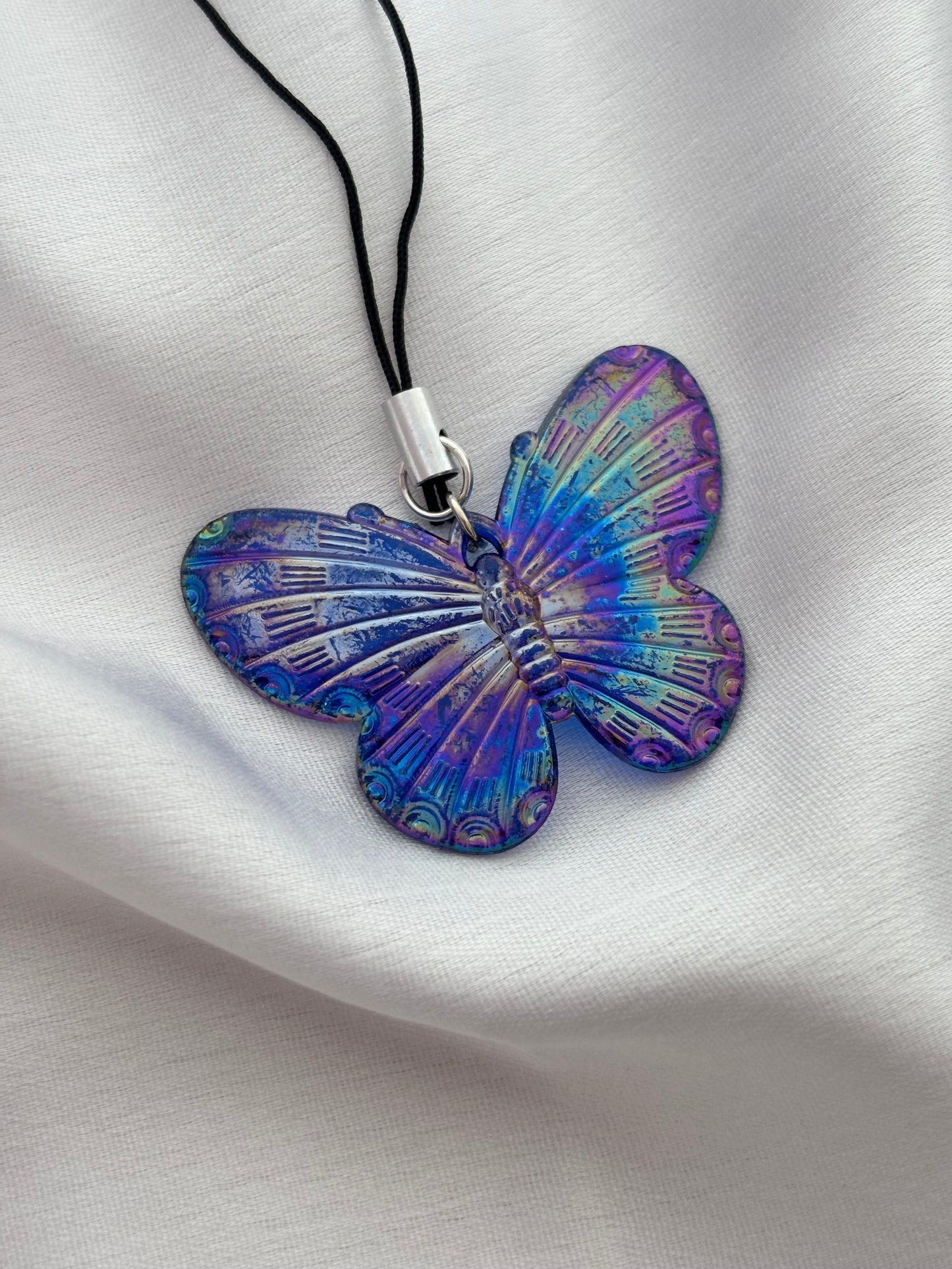 Blue Holographic Butterfly Charm 🦋