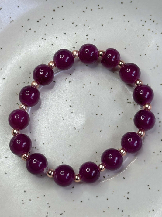 Maroon Gold Bracelet