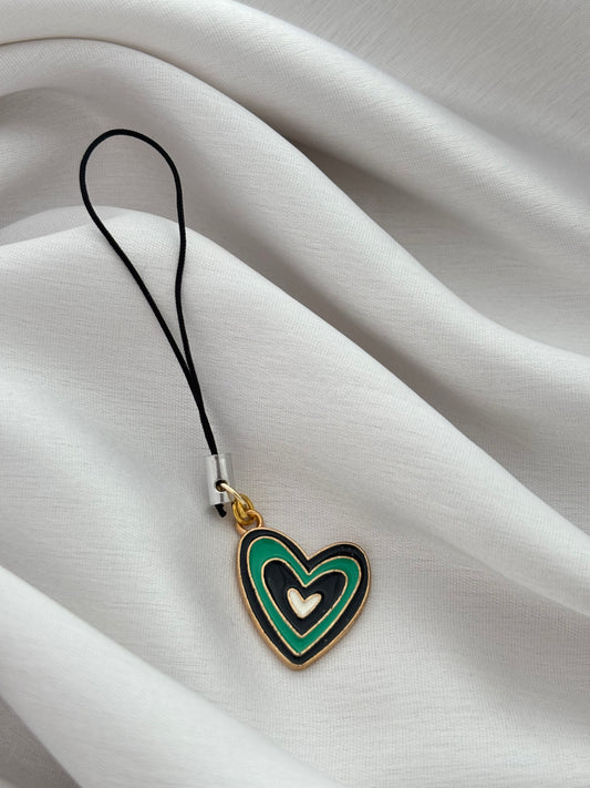 Mint Green Heart Charm for Phone and Keychain