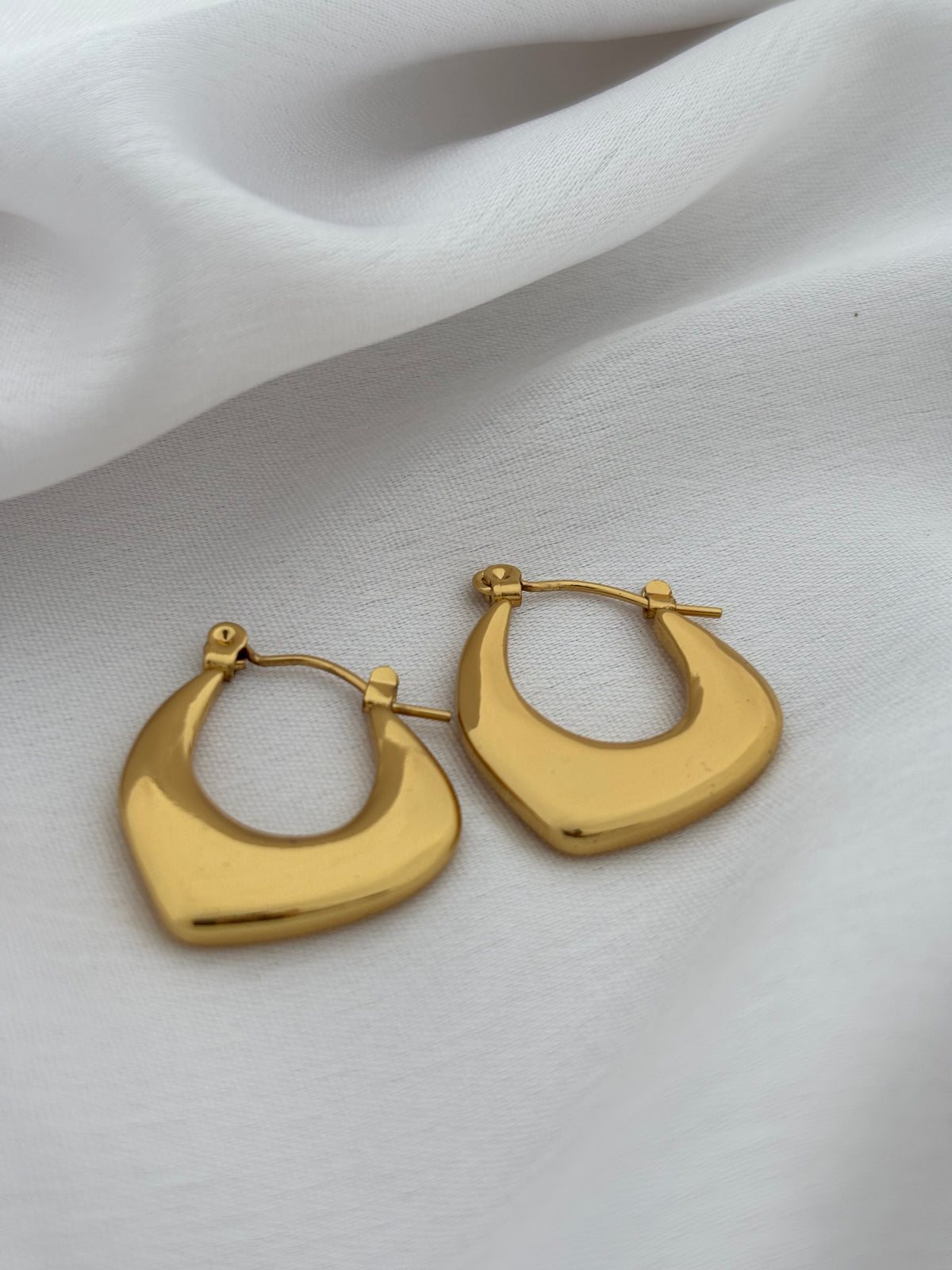 Chunky Gold Hoop AT  Earrings