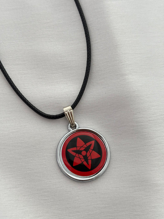 Naruto Eternal Mangekyou Sharingan Pendant Cord Necklace
