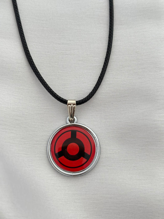 Mangekyou Sharingan Pendant Cord Necklace