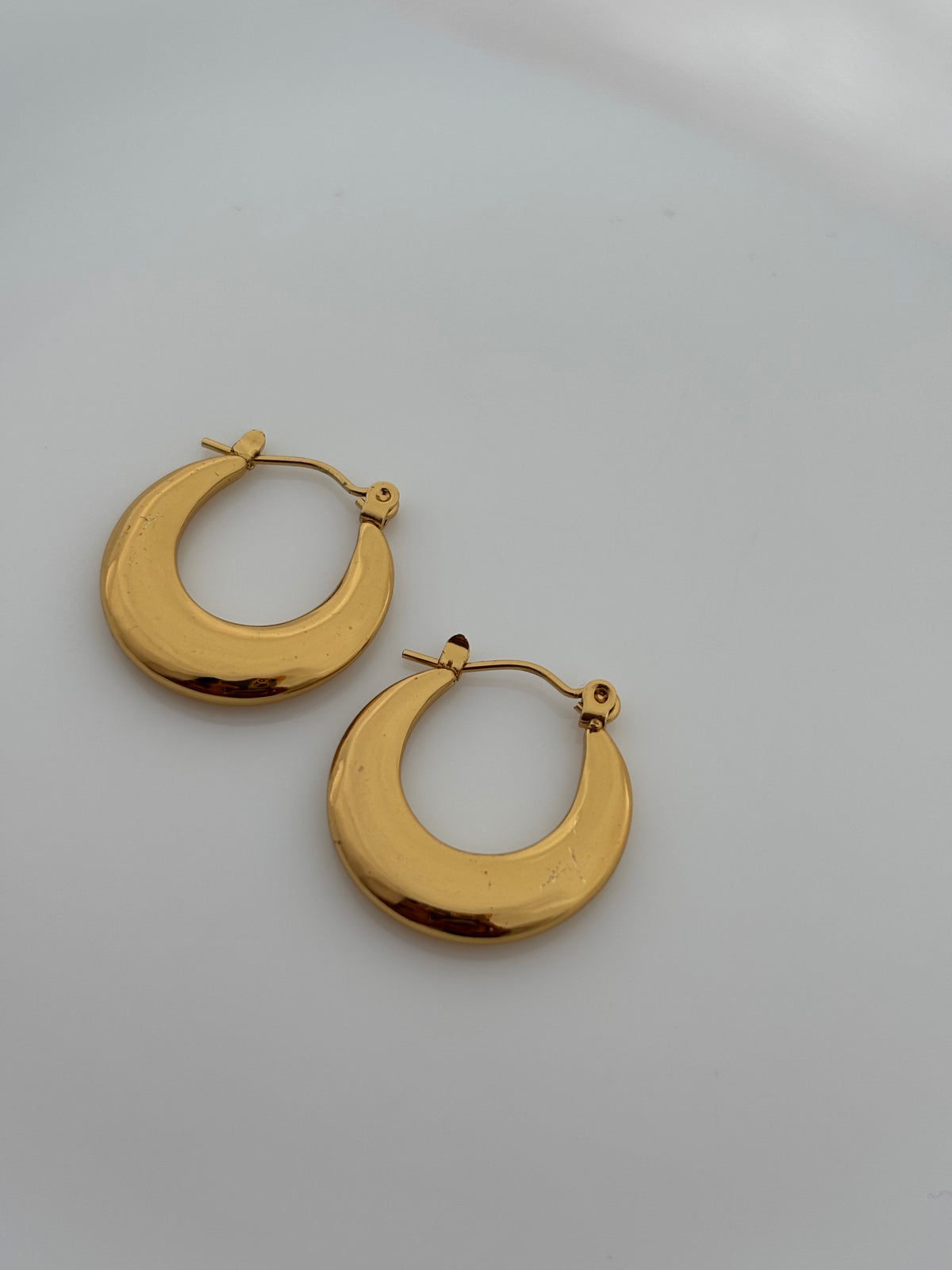 Chunky Gold Anti Tarnish Hoops
