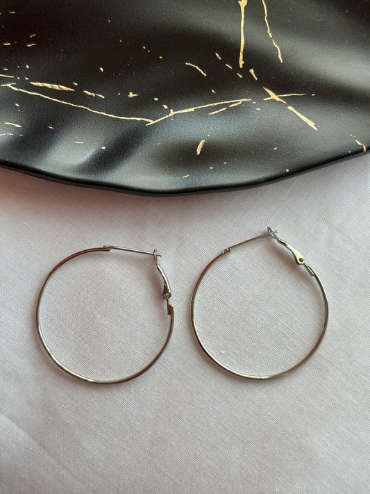 Silver Hoops